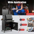 2 in 1 Rolling Tool Chest, 5-Drawer Tool Storage Cabinet with Wheels, Adjustable Shelf, Tool Box Organizer for Garage Warehouse Workshop